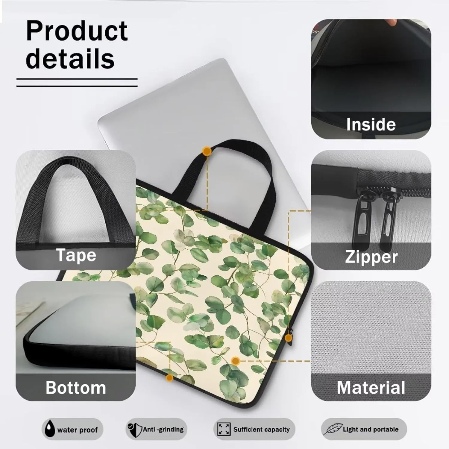 Laptop Case, Laptop Bag Laptop Sleeve Water Resistant Computer Case