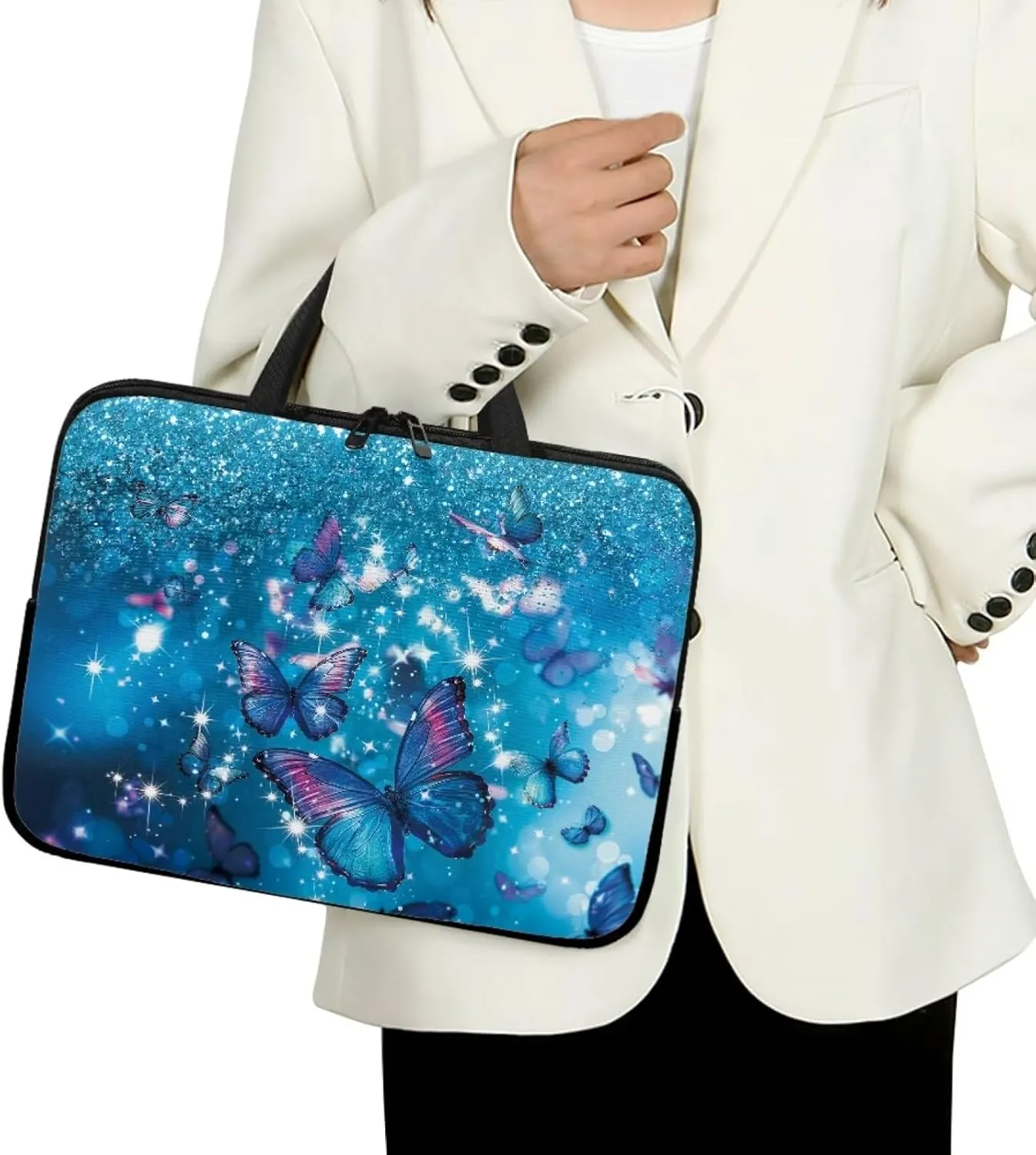 Laptop Sleeve Case for Women Slim & Water-Resistant Laptop Cover Bag