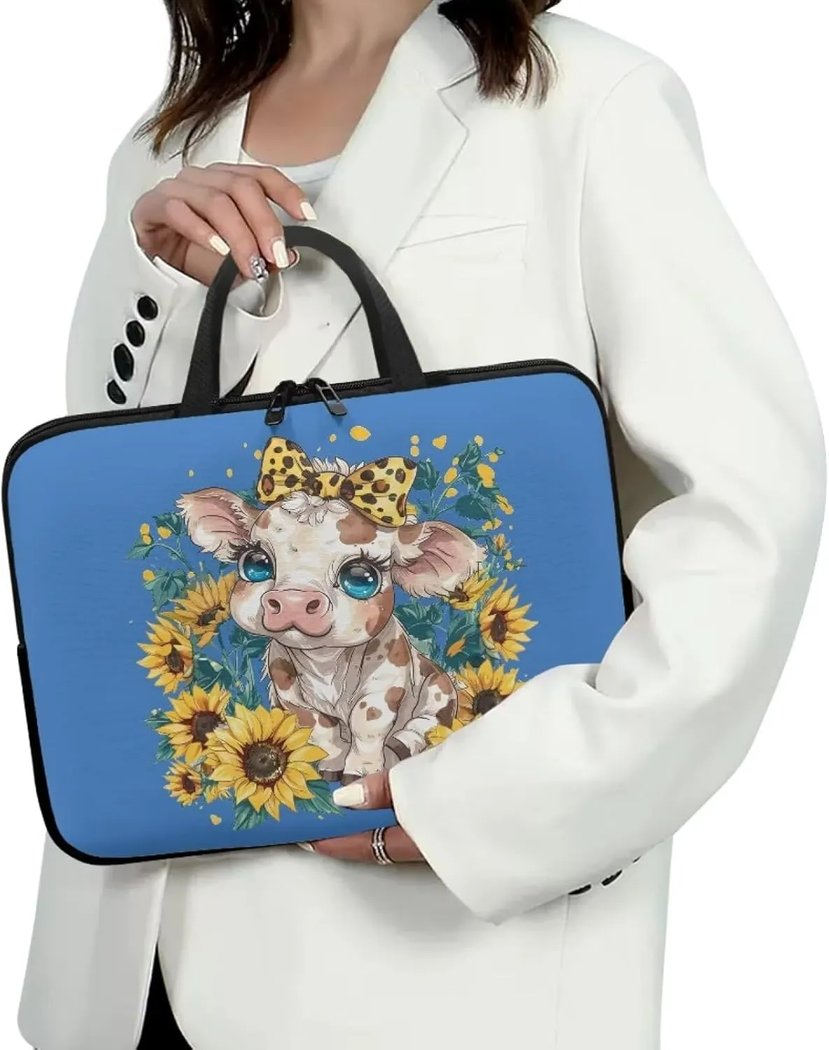 Laptop Sleeve Case for Women Slim & Water-Resistant Laptop Cover Bag