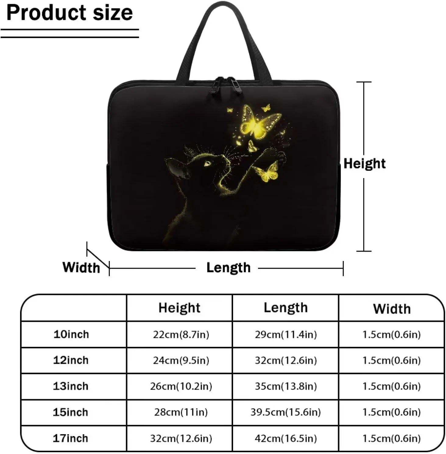 Laptop Sleeve Case for Women Slim & Water-Resistant Laptop Cover Bag