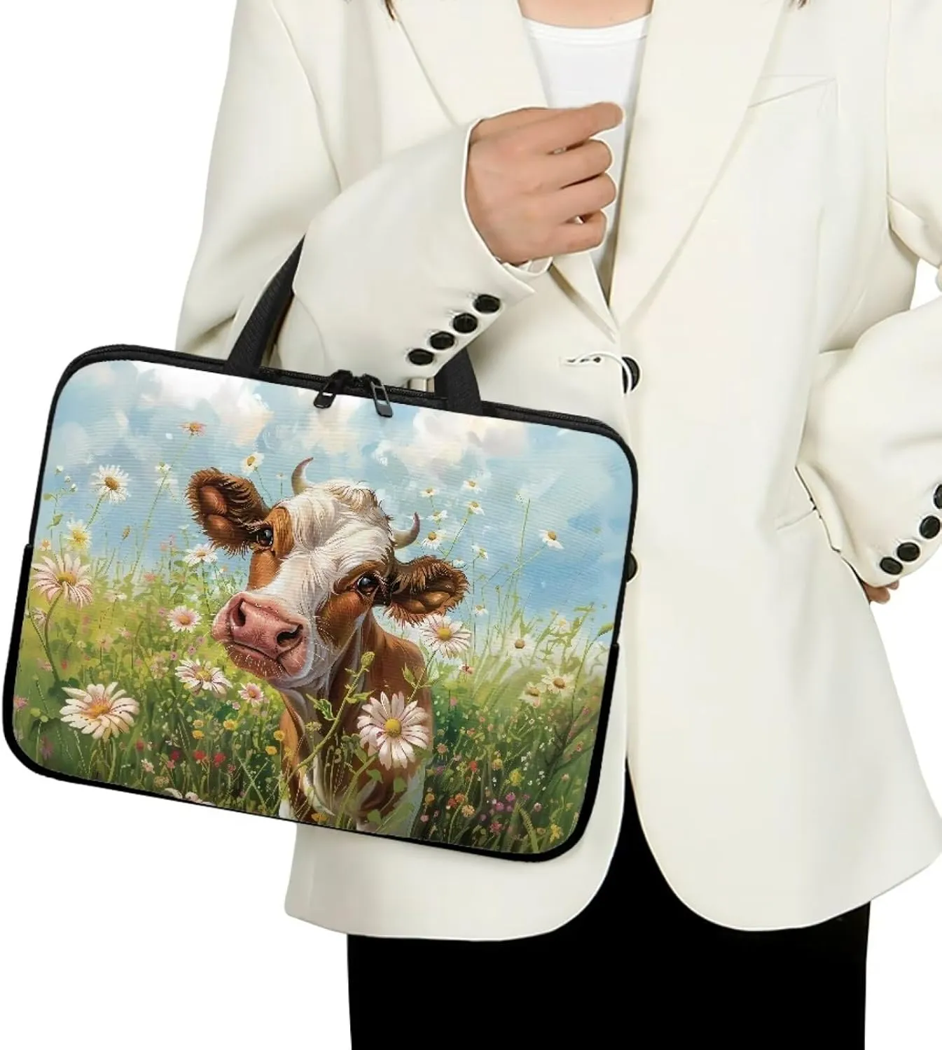 Laptop Sleeve Case for Women Slim & Water-Resistant Laptop Cover Bag