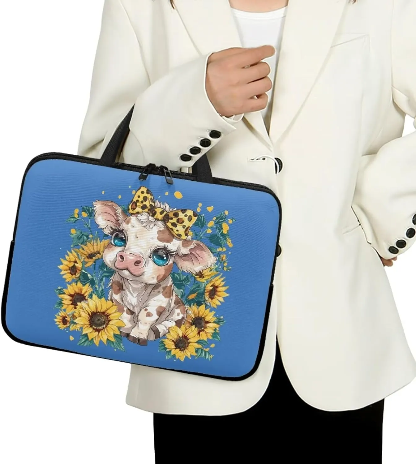 Laptop Sleeve Case for Women Slim & Water-Resistant Laptop Cover Bag