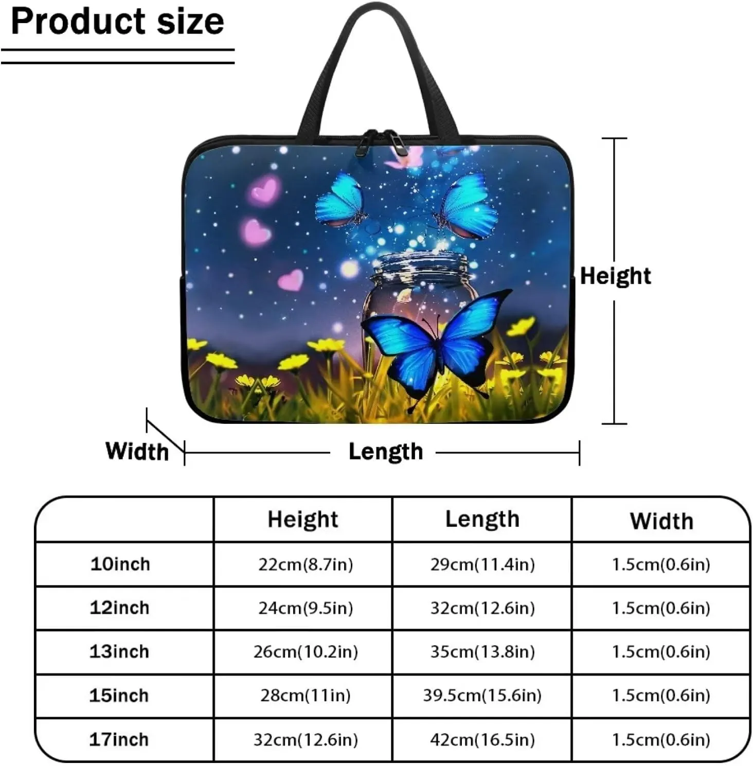 Laptop Sleeve for Women Men Durable Computer Carrying Case Protector