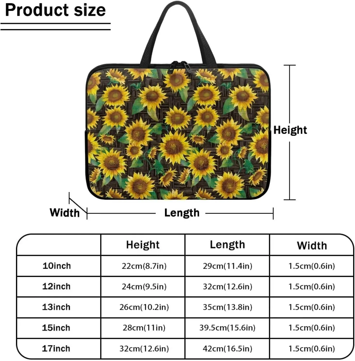 Laptop Sleeve for Women Men Durable Computer Carrying Case Protector