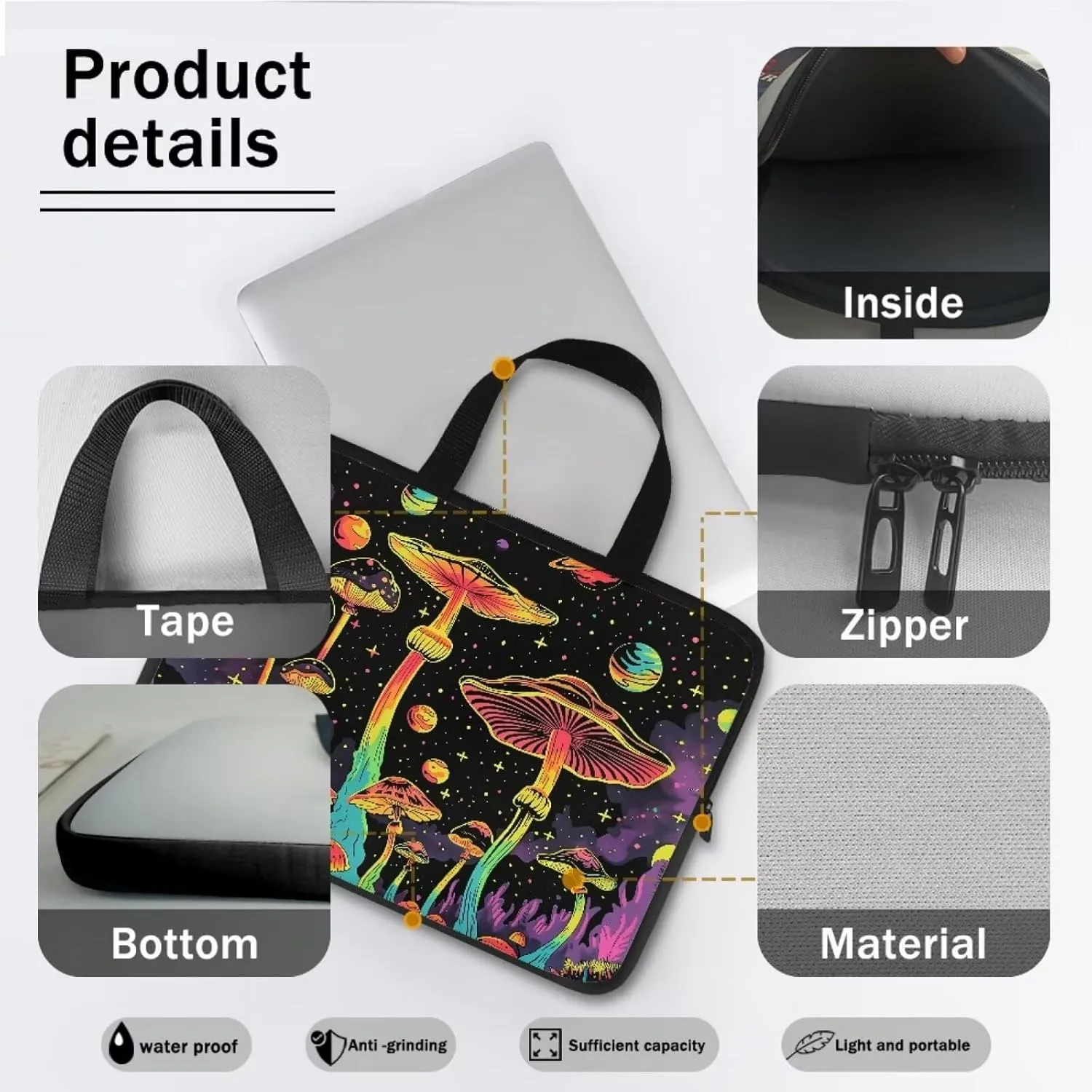 Laptop Sleeve for Women Men Durable Computer Carrying Case Protector