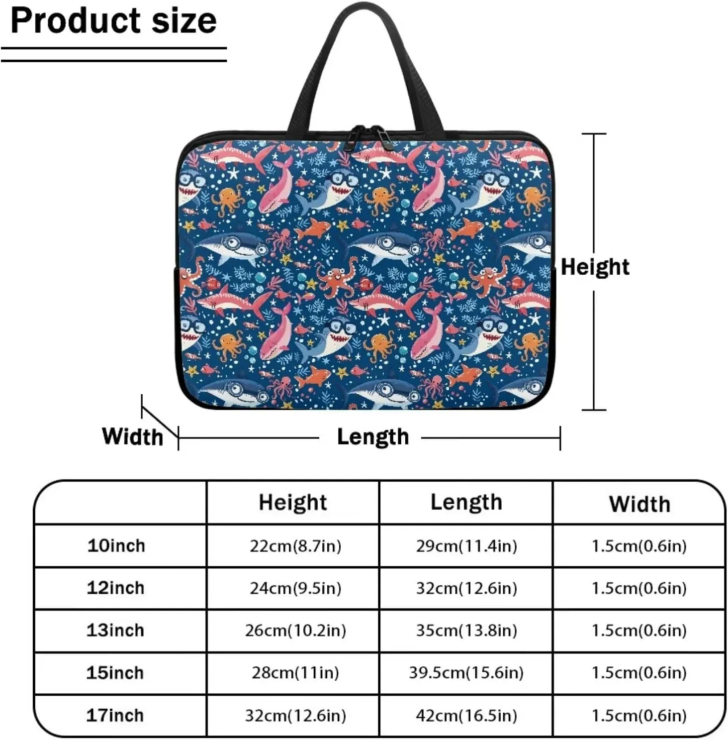 Laptop Sleeve for Women Men Durable Computer Carrying Case Protector