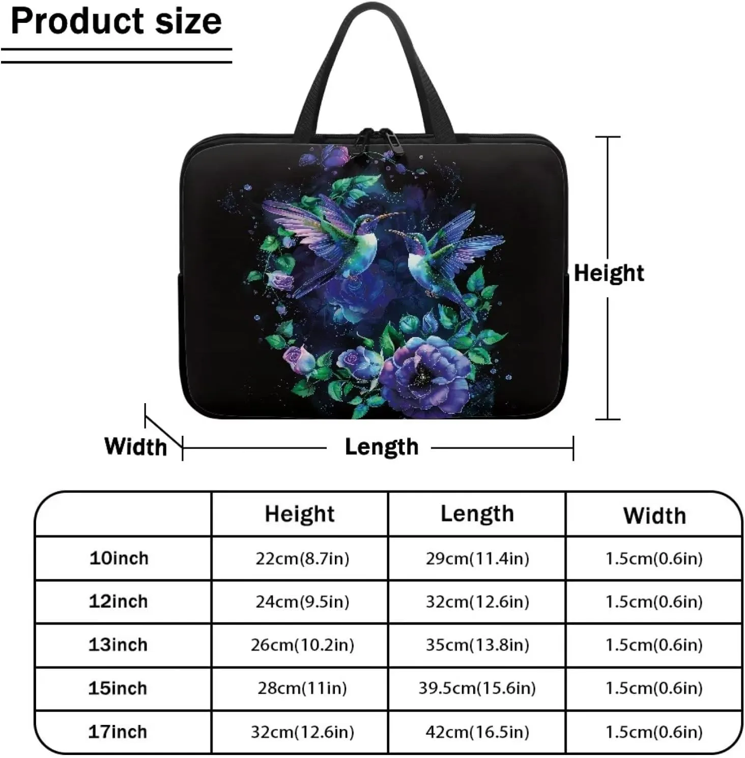 Laptop Sleeve for Women Men Durable Computer Carrying Case Protector