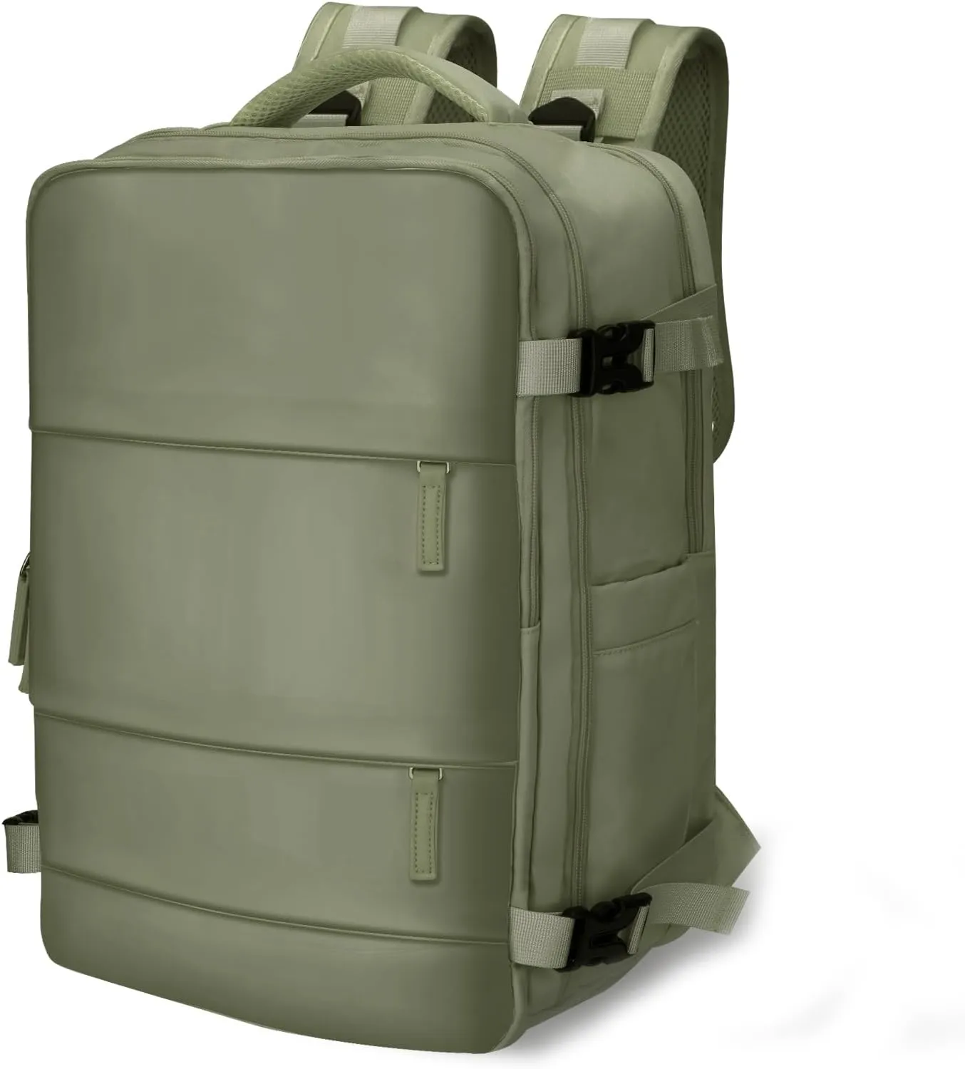 Large 40L Travel Backpack  Airline & Flight Approved Carry-On Luggage, Waterproof, Durable & Lightweight Design for College, Outdoor Sports & Weekend Getaways  Green
