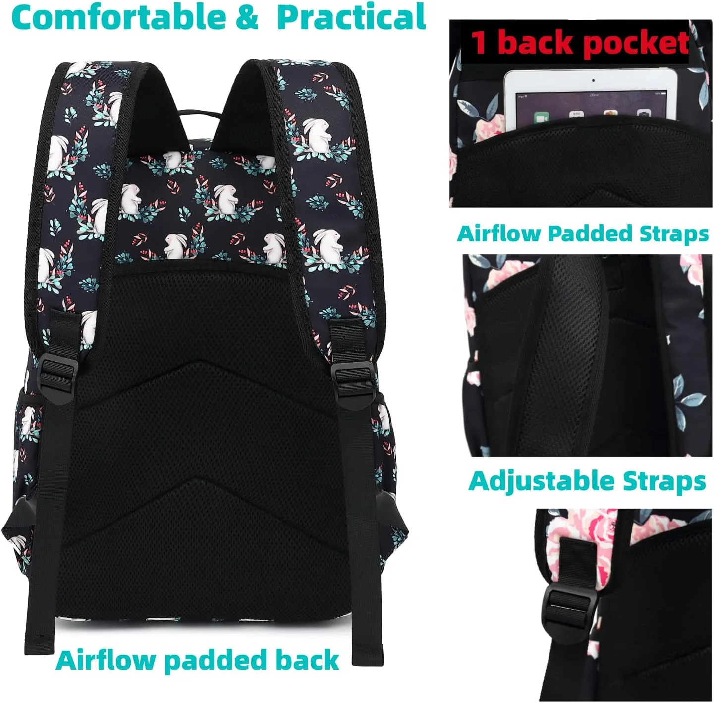 Leaper Water-resistant Laptop Backpack Travel Bag Satchel College Backpack Leaves
