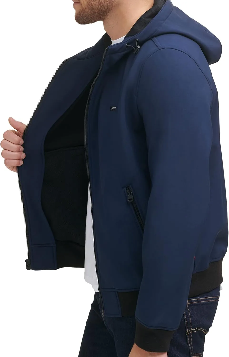 Levi's Men's Hooded Water Resistant Softshell Bomber Jacket