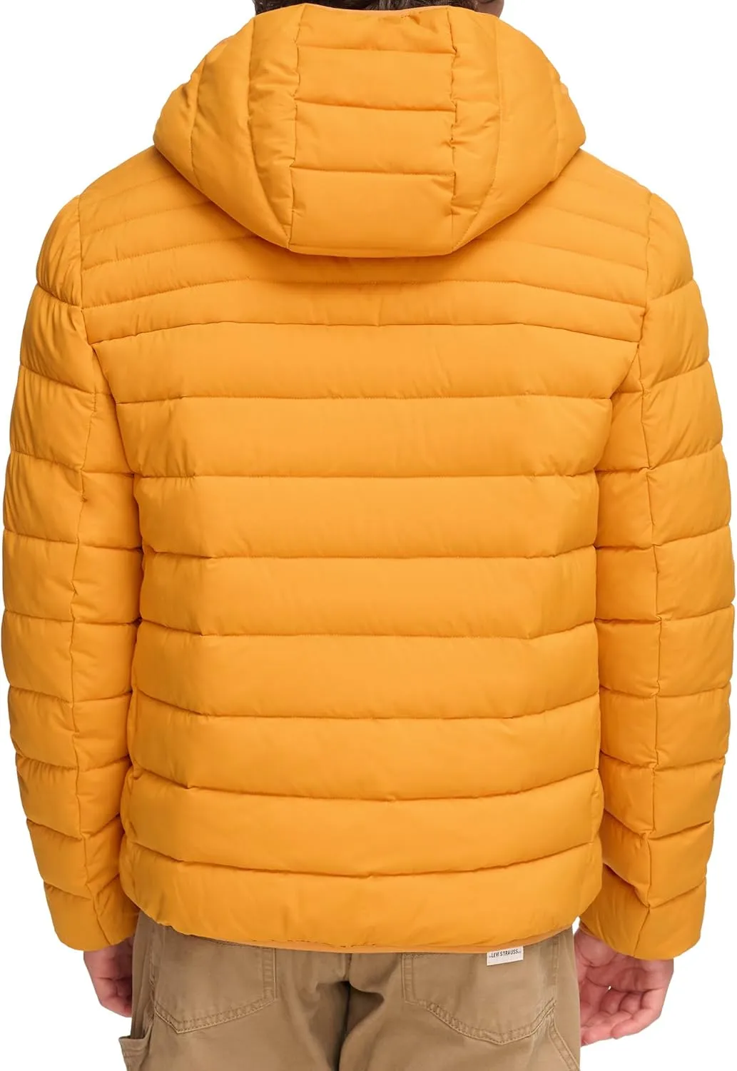 Levi's mens Water Resistant Performance Stretch Hooded Puffer Jacket