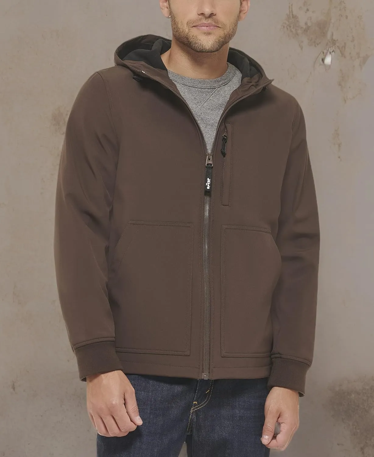 Levi's Men's Water-Resistant Soft Shell Trail Hoodie Jacket