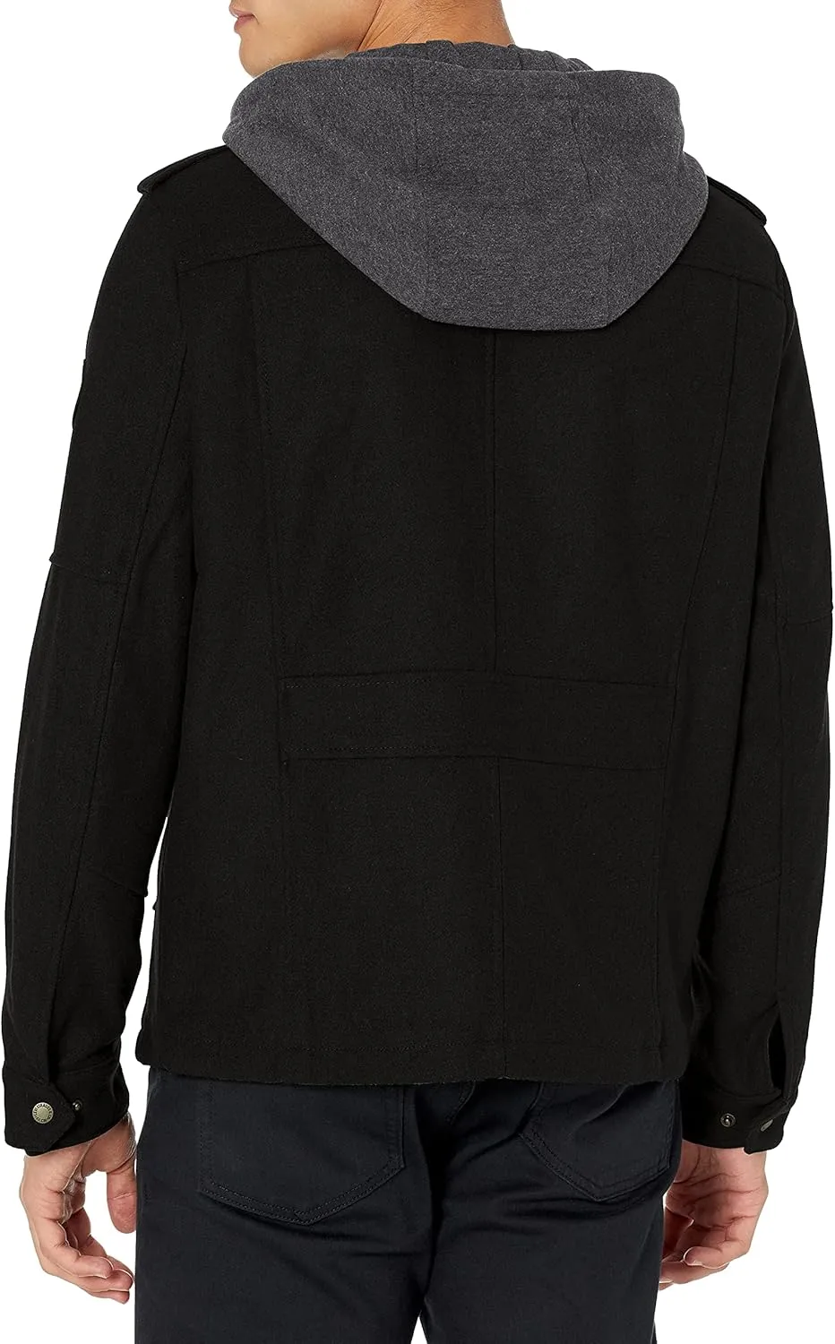Levi's Men's Wool Blend Hooded Military Jacket (Regular & Big & Tall Sizes)