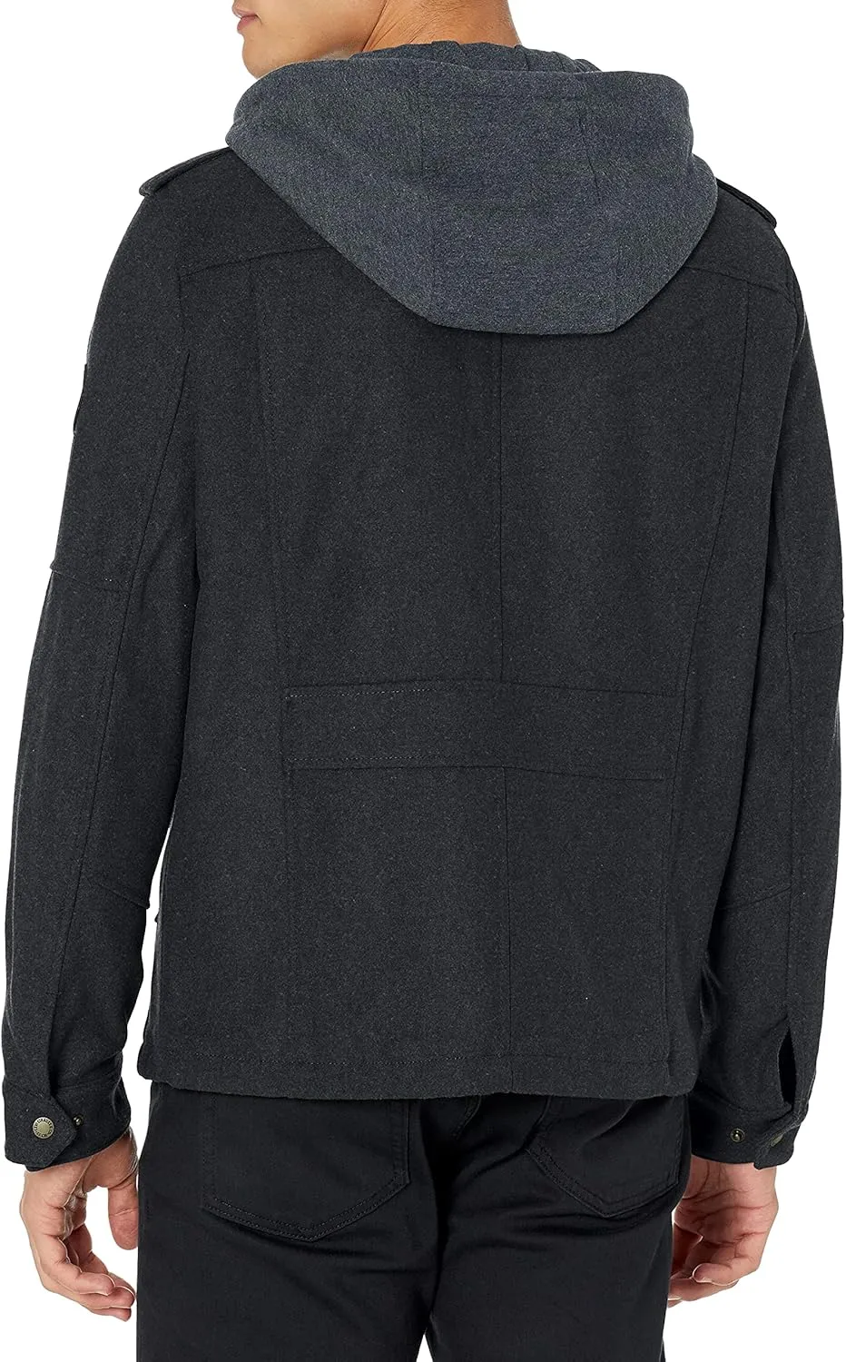 Levi's Men's Wool Blend Hooded Military Jacket (Regular & Big & Tall Sizes)