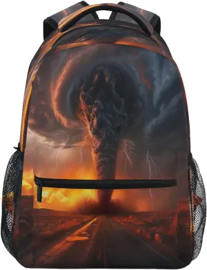Lightning Tornado Backpack, Water Resistant Laptop Backpack Travel Casual Daypack#890