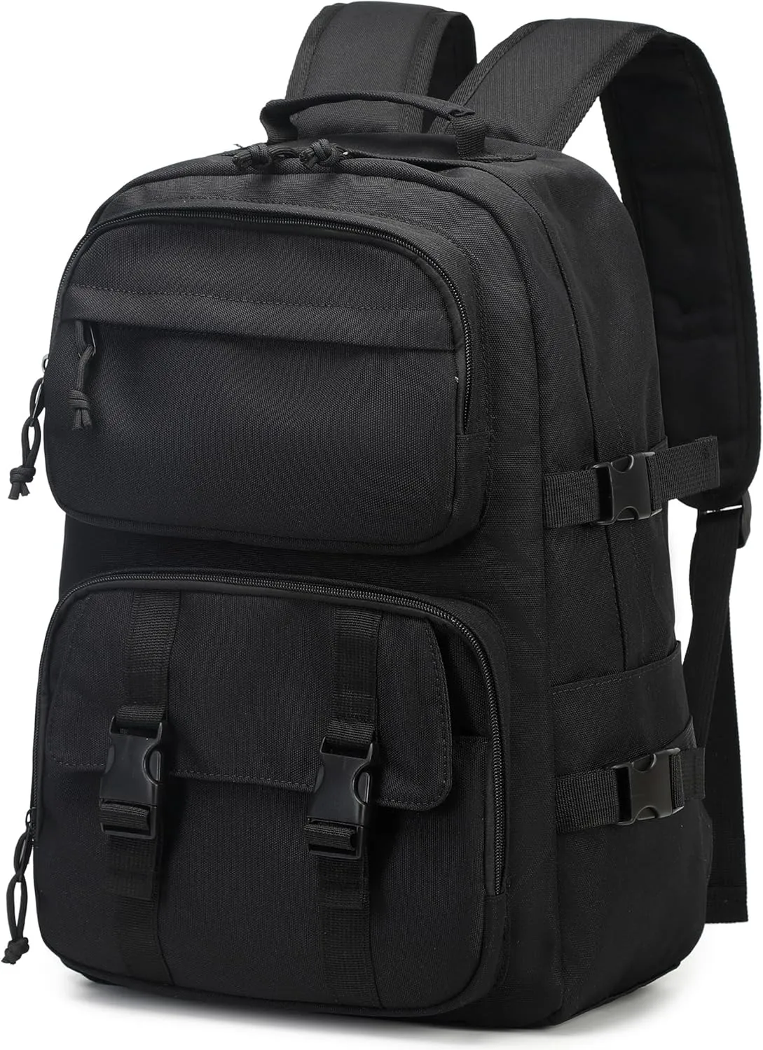 Lightweight 15.6 inches Laptop Backpack, Water Resistant, 12 Pockets College Backpack, Black