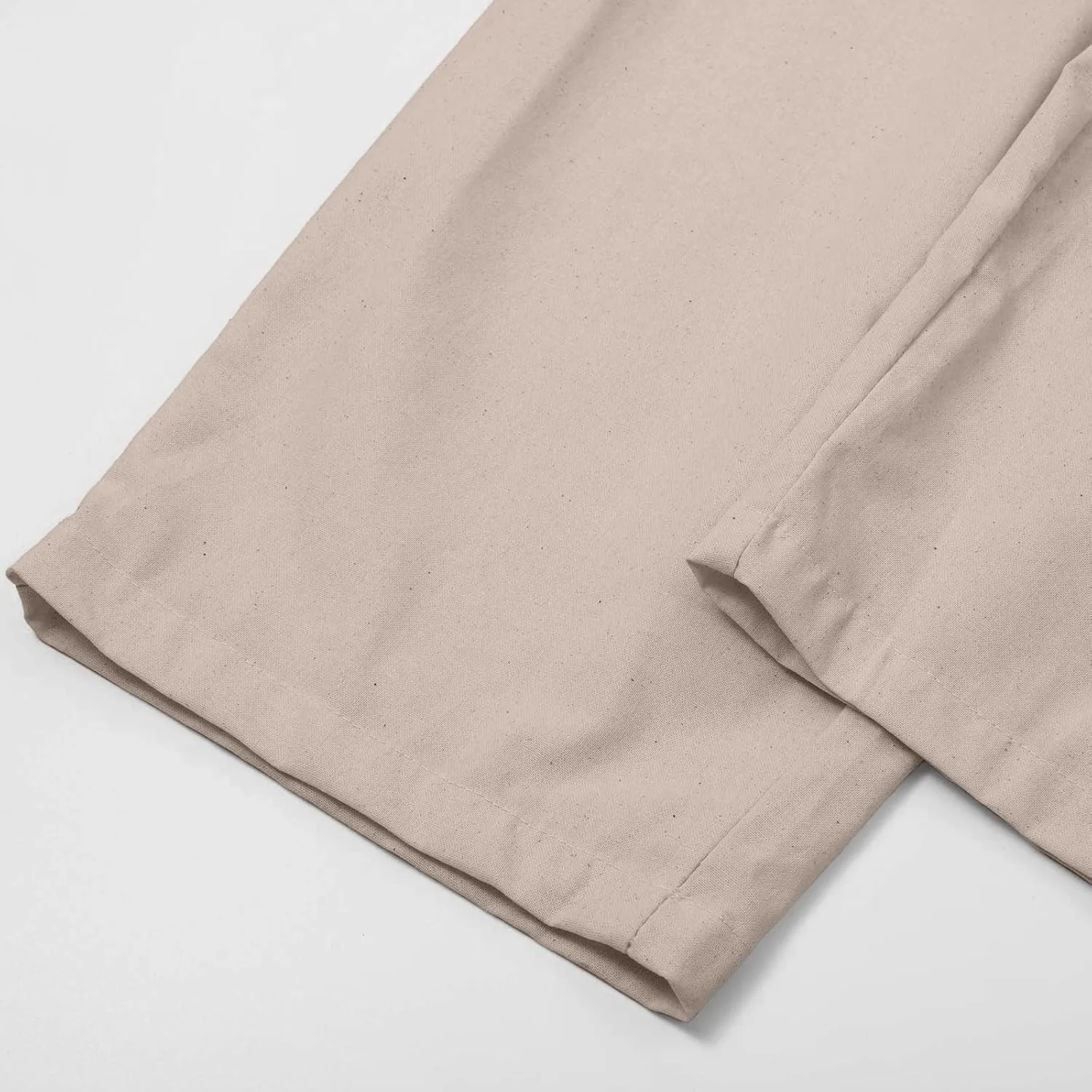 Linen Pants for Women 2025 Summer Casual Straight Loose High Waisted Drawstring Elastic Pant Daily Beach Trouser