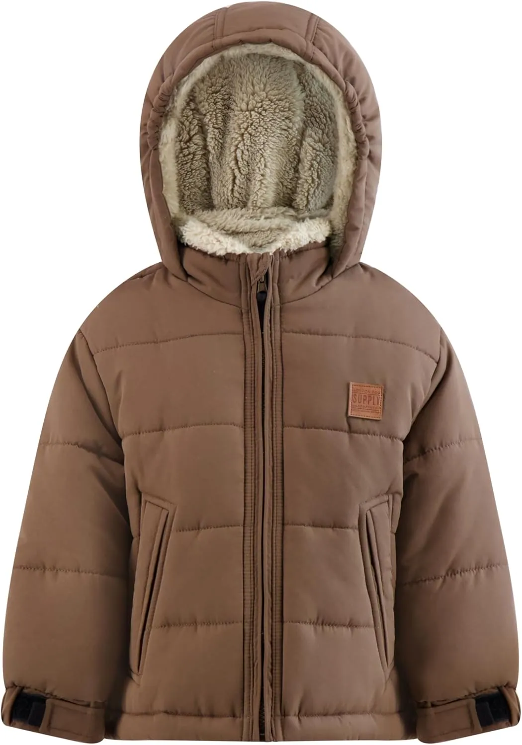 LONDON FOG Boys' Heavyweight Puffer Jacket Fleece-Lined Brushed Microfiber Winter Coat