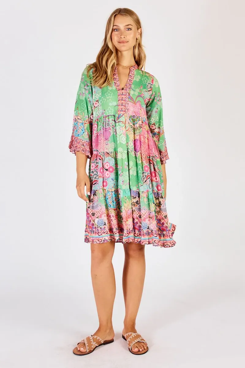 Lula Life Sybil Dress Lime