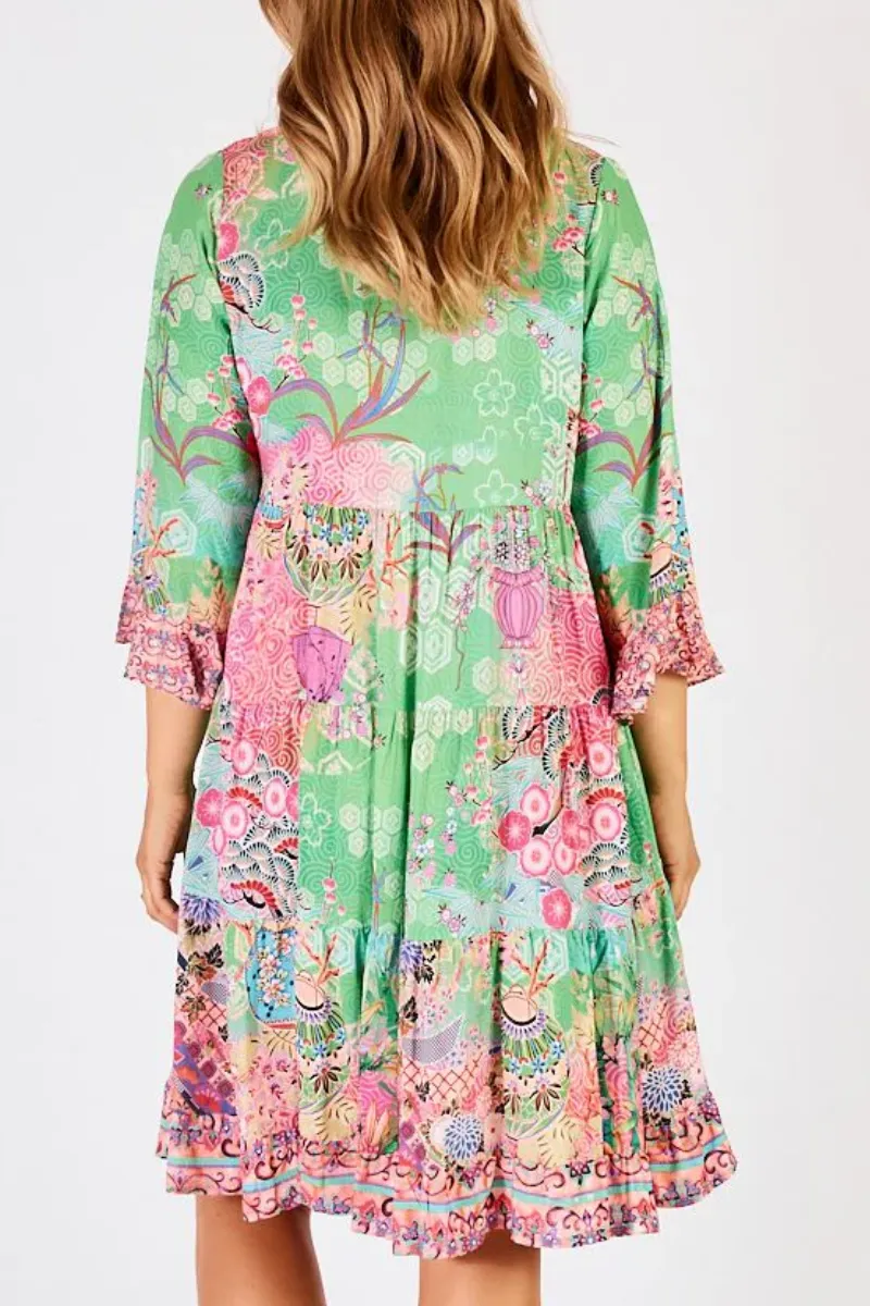 Lula Life Sybil Dress Lime