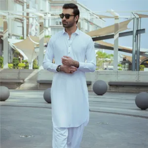 Luxurious Bambo - White Shalwar Kameez