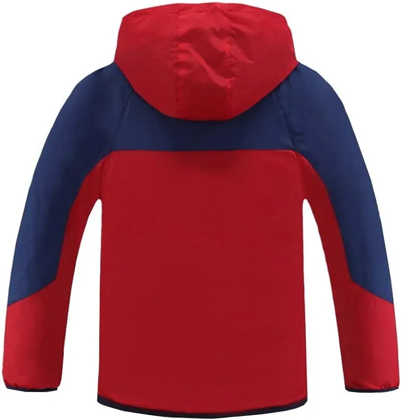 M2C Boys & Girls Hooded Light Weight Windbreaker Water Resistant Jacket