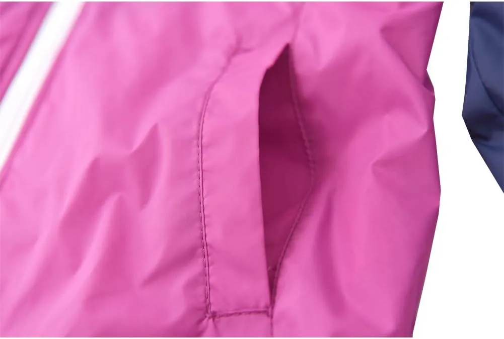 M2C Boys & Girls Hooded Light Weight Windbreaker Water Resistant Jacket