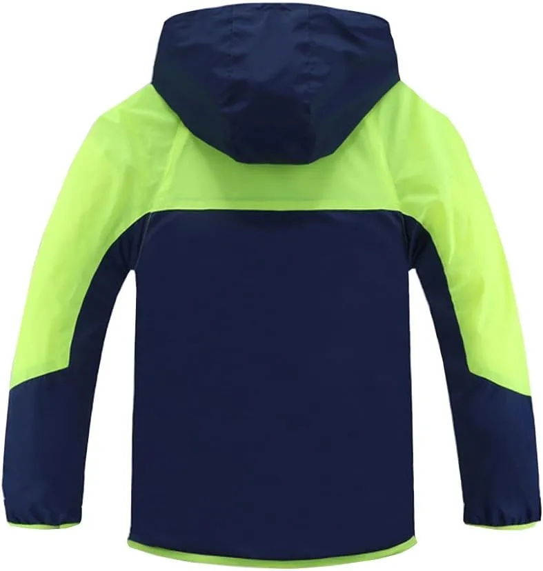 M2C Boys & Girls Hooded Light Weight Windbreaker Water Resistant Jacket