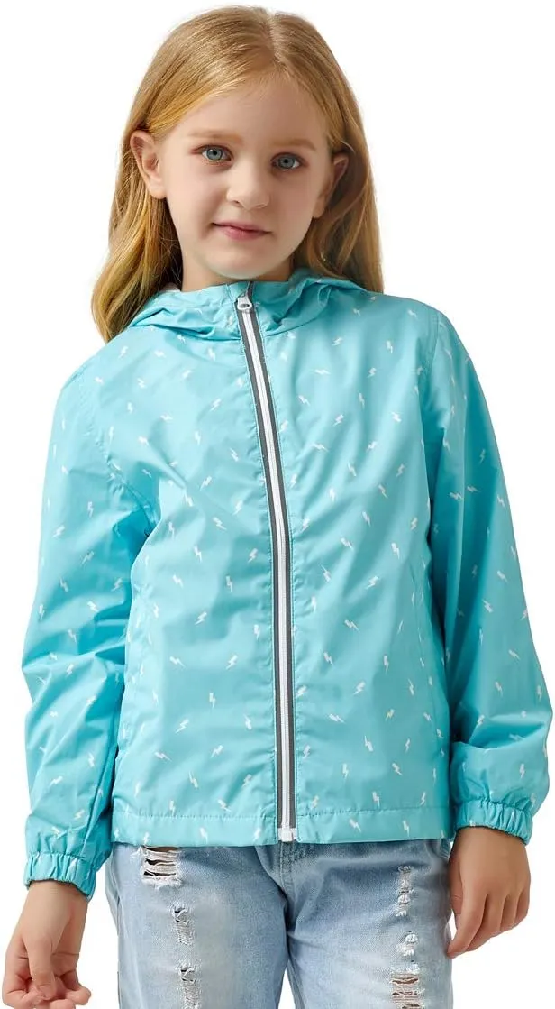 M2C Boys & Girls Hooded Light Weight Windbreaker Water Resistant Jacket