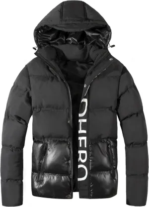 MADHERO Men's Puffer Jacket Water-Resistant Insulated Down Alternative Outerwear Coats