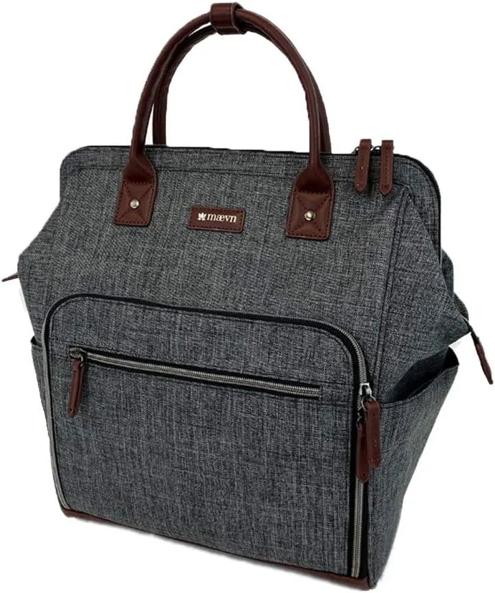 Maevn ReadyGO Water-Resistant Clinical Tote Backpack in Heather (Heather)