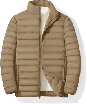 MAGINVIT Men's Puffer Jackets Lightweight Warm Winter Coat Water-Repellent Windbreaker Insulated Quilted Packable Jacket