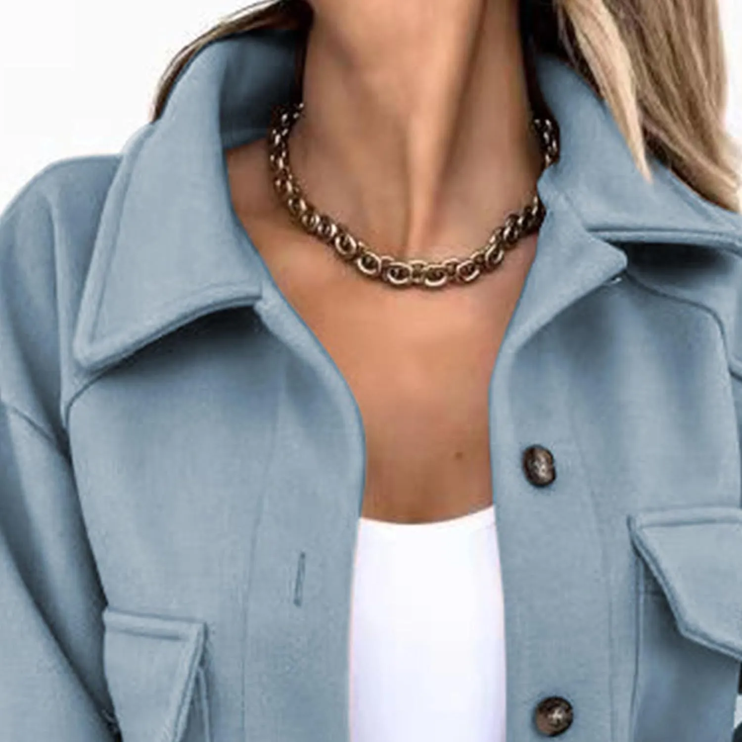 Maiyifu-GJ Women's Casual Trench Coat Wool Blend Coats Jackets Lapel Single Breasted Overcoats Mid Length Outerwear