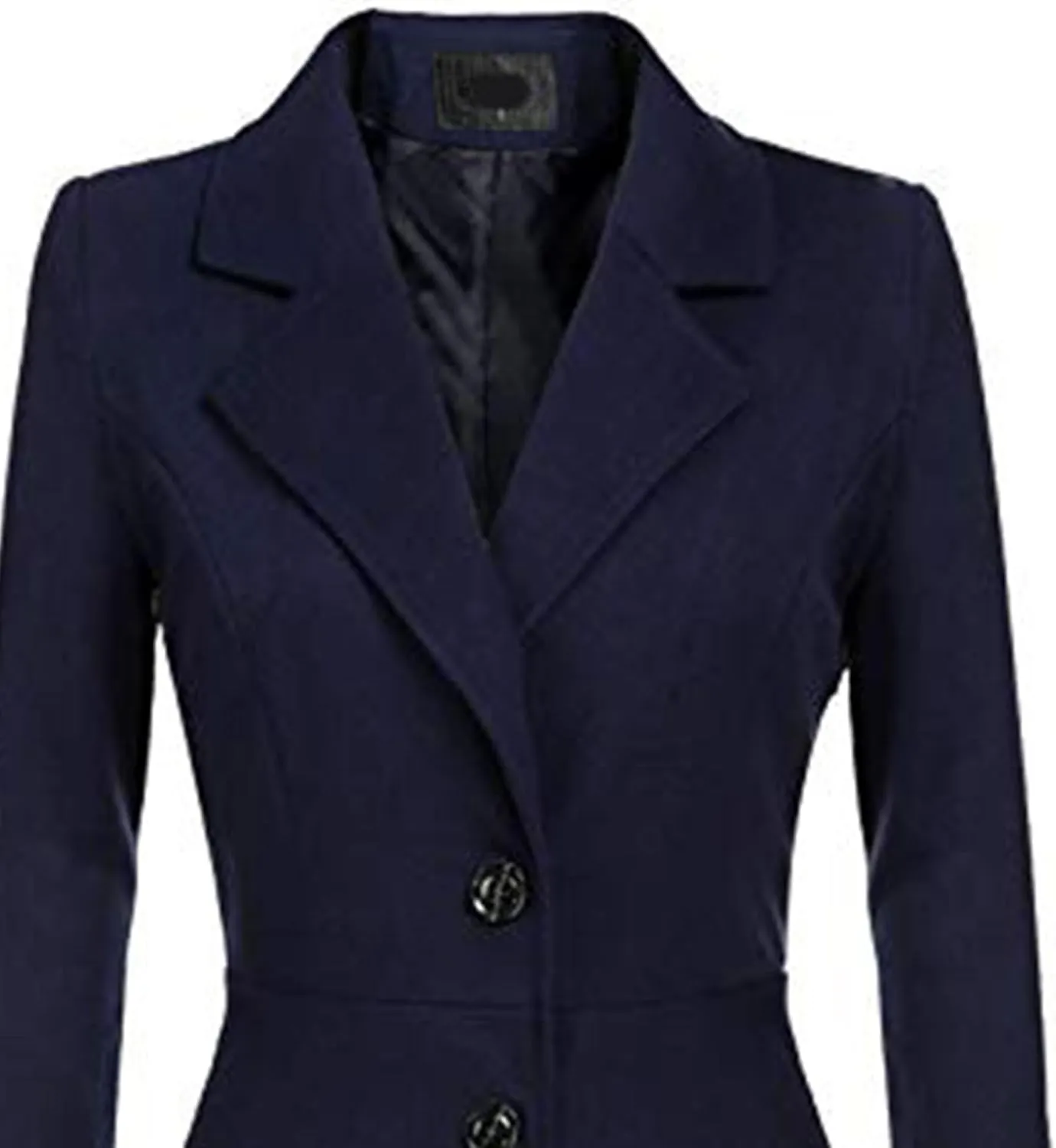 Maiyifu-GJ Women's Winter Wool Blend Dress Coats Notch Lapel Single Breasted Trench Coat Fashion Overcoat Jacket Outwear