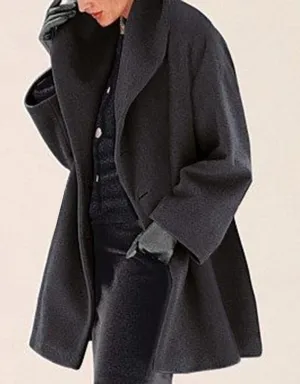 Maiyifu-GJ Womens Wool Blend Coat Single Breasted Trench Jackets with Hood Winter Casual Shawl Collar Overcoat Outerwear