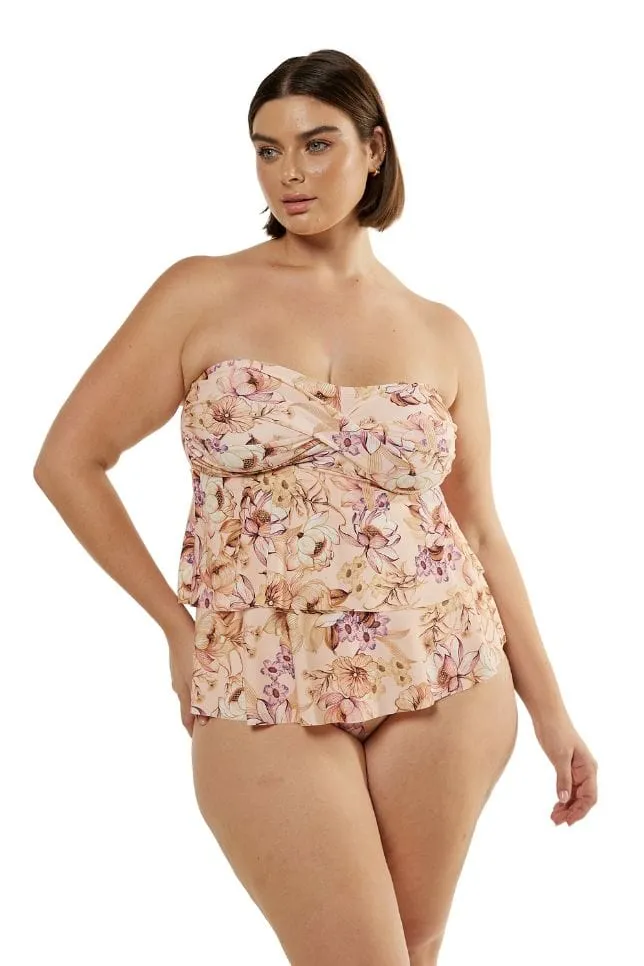 Maldives Bandeau Tiered Tankini Top