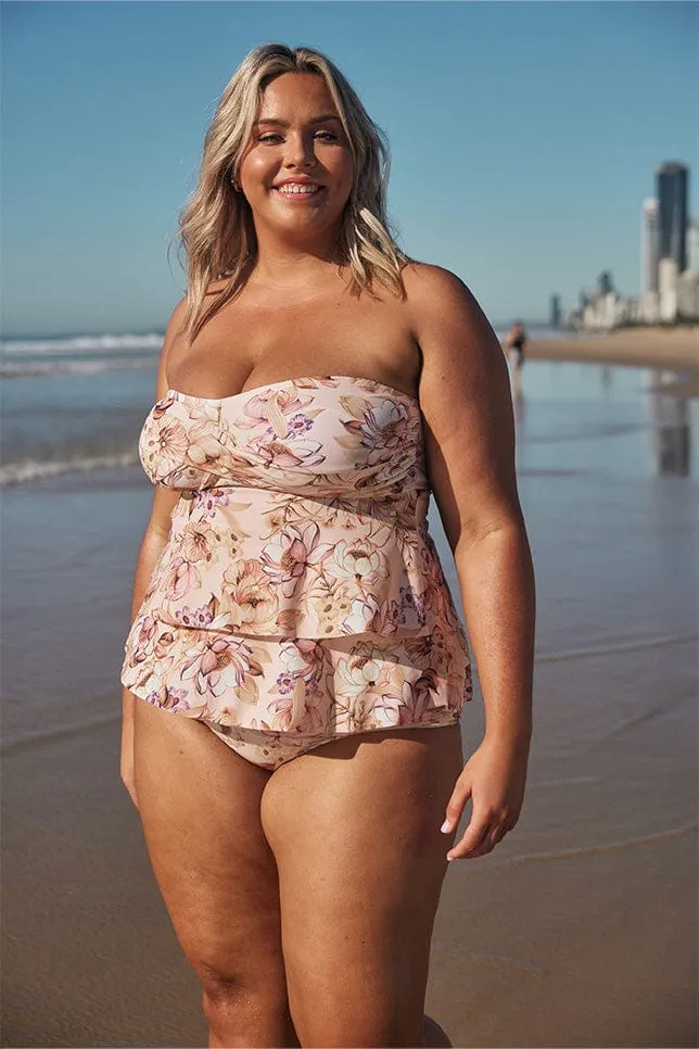 Maldives Bandeau Tiered Tankini Top