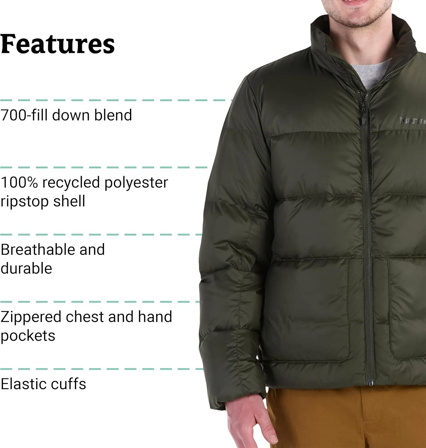 MARMOT Men's 700-fill Insulated, Water-Resistant, Lightweight Puffer Jacket