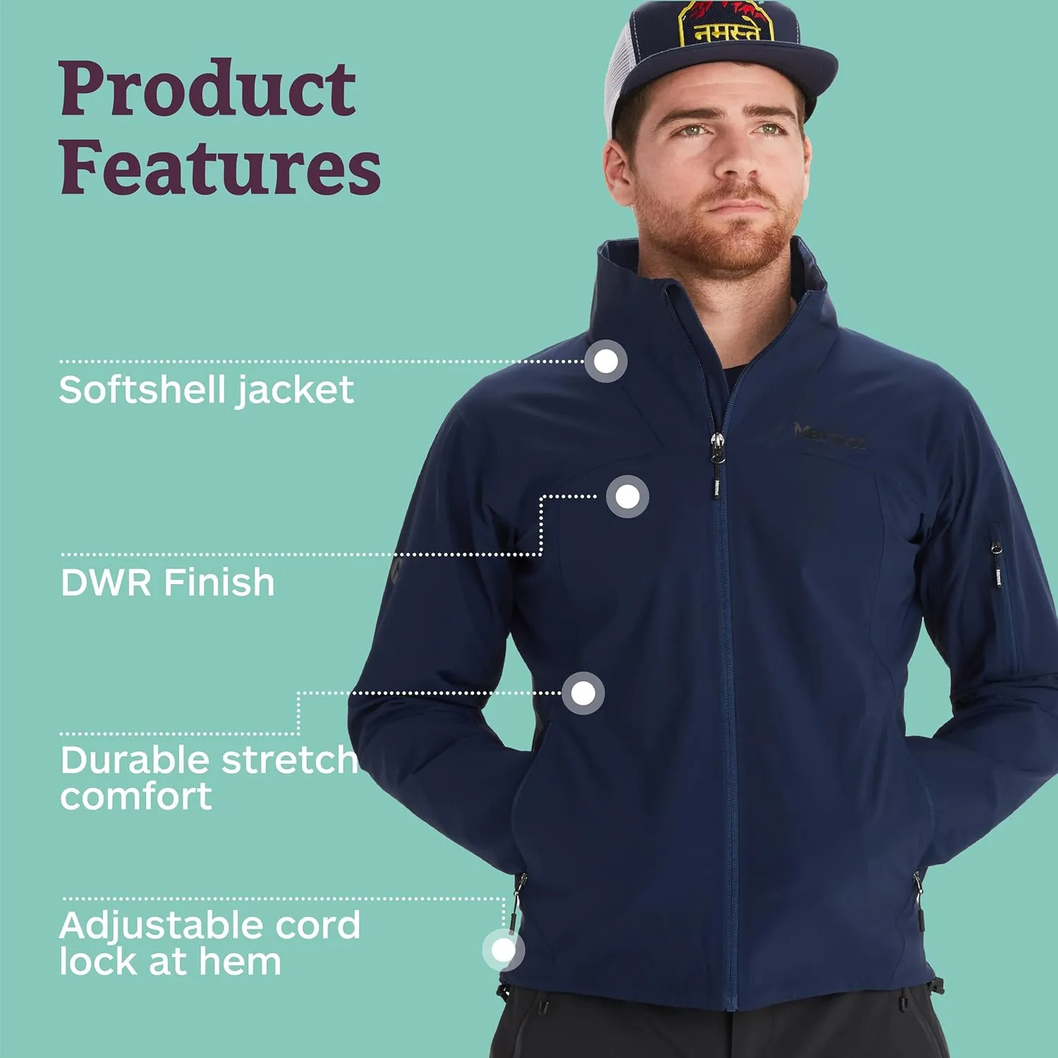 MARMOT Men's Alsek Jacket - Lightweight, Water-Resistant Softshell