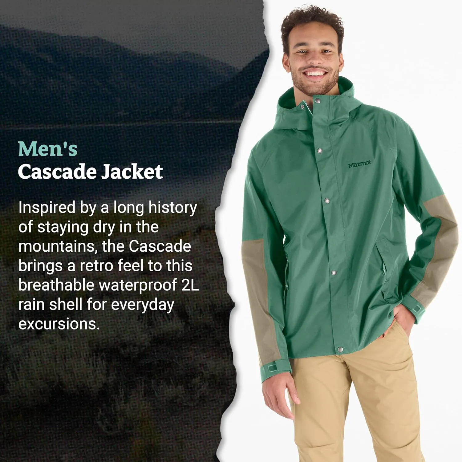 MARMOT Men's Cascade Durable & Waterproof Rain Jacket