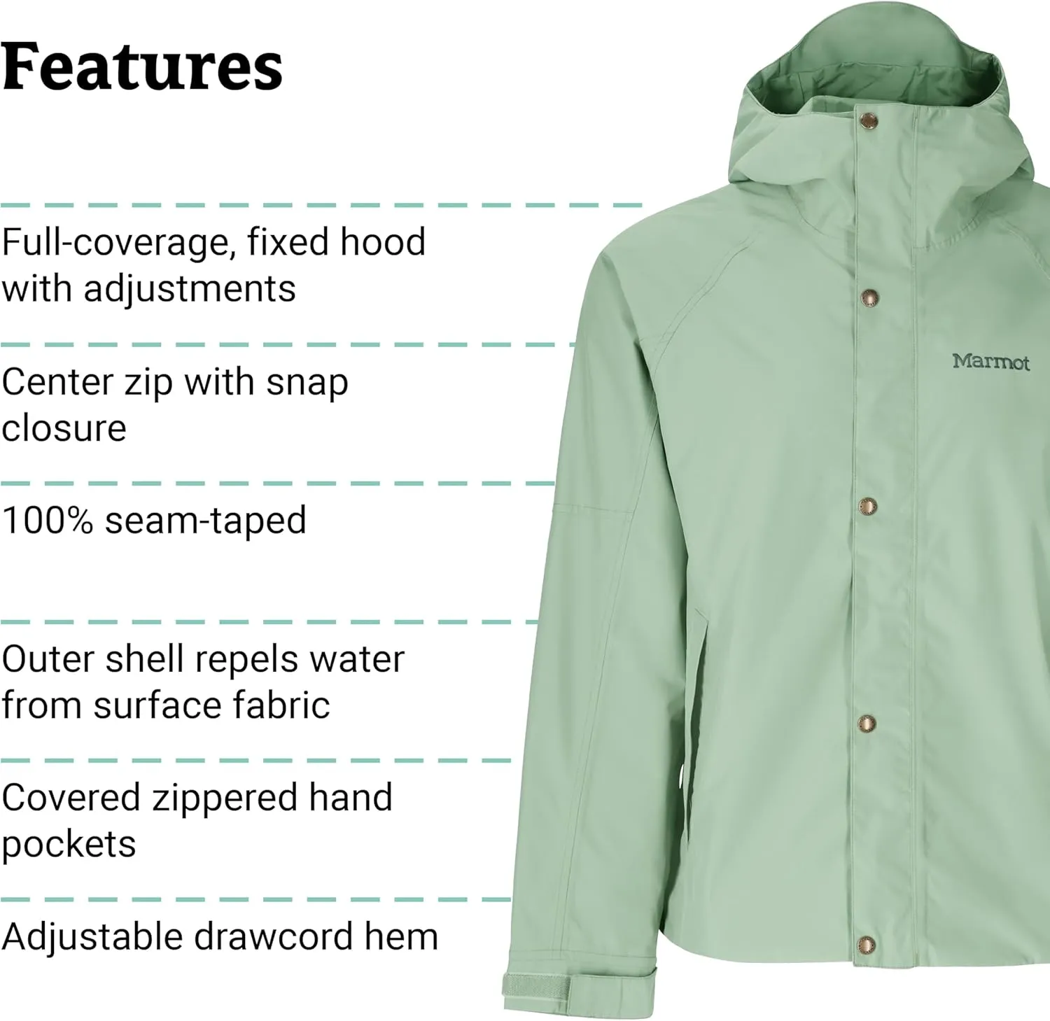 MARMOT Men's Cascade Durable & Waterproof Rain Jacket