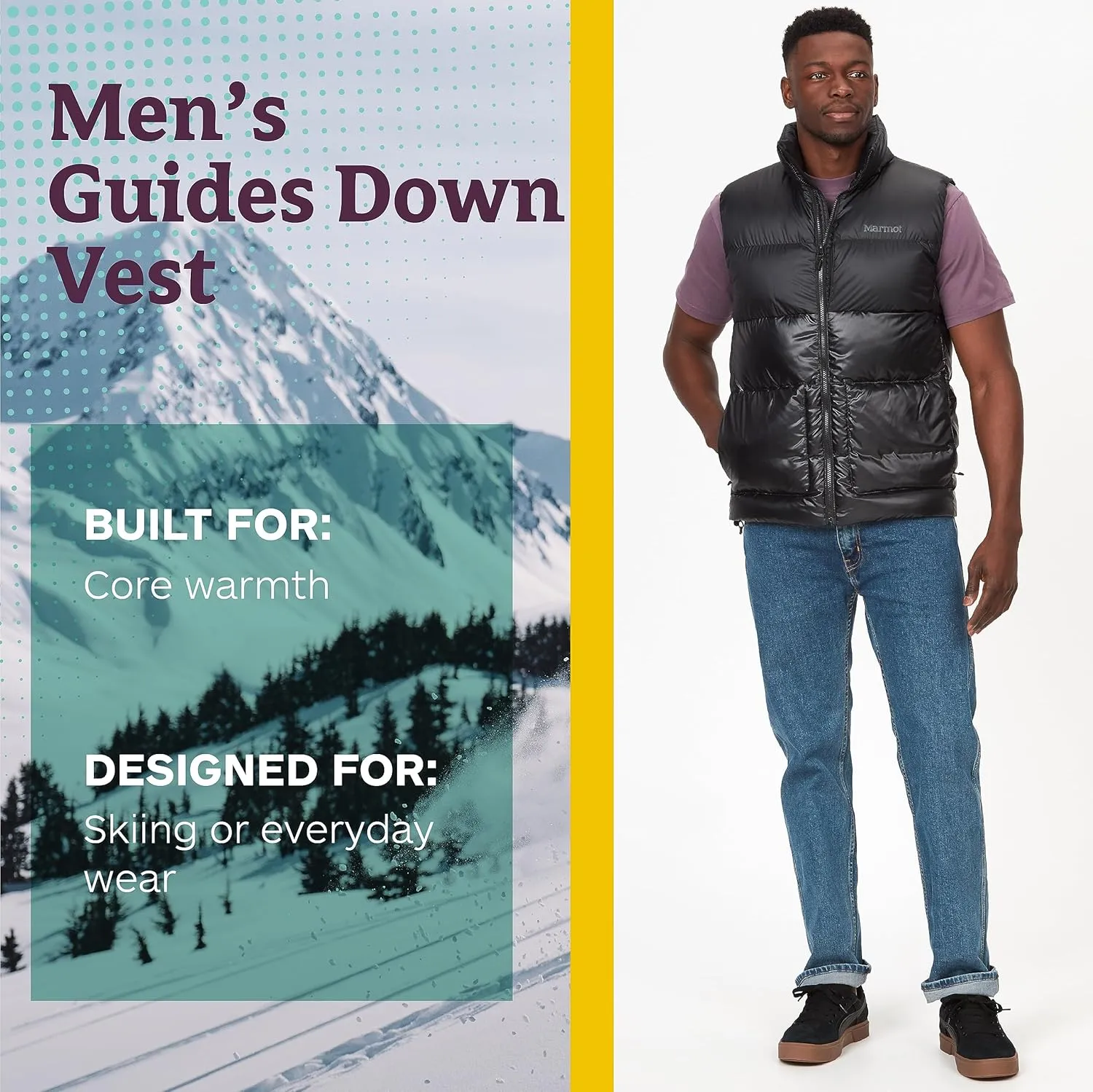 MARMOT Mens Guides Down Vest - 700-Fill Insulated, Water-Resistant, Lightweight Puffer
