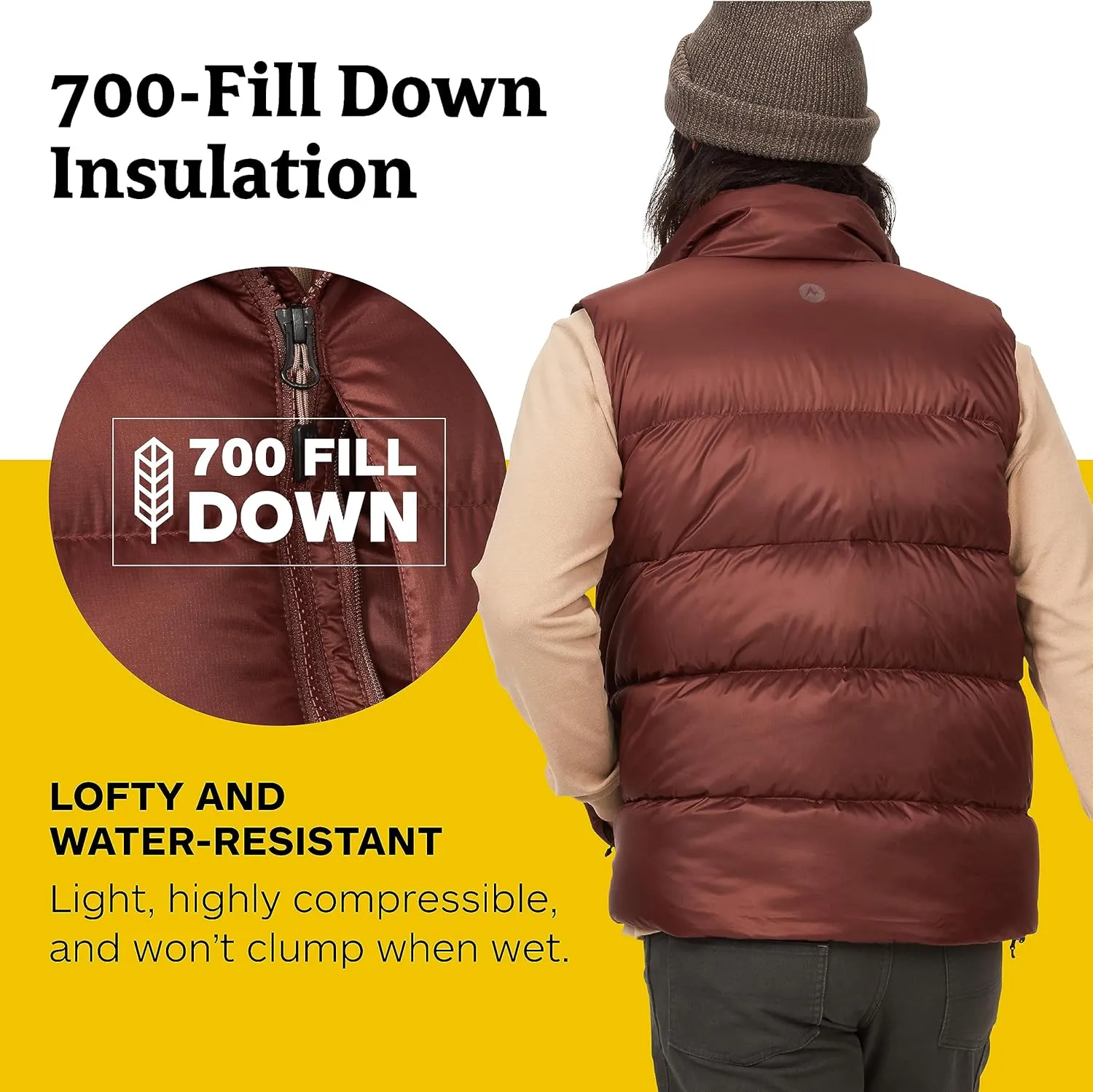 MARMOT Mens Guides Down Vest - 700-Fill Insulated, Water-Resistant, Lightweight Puffer