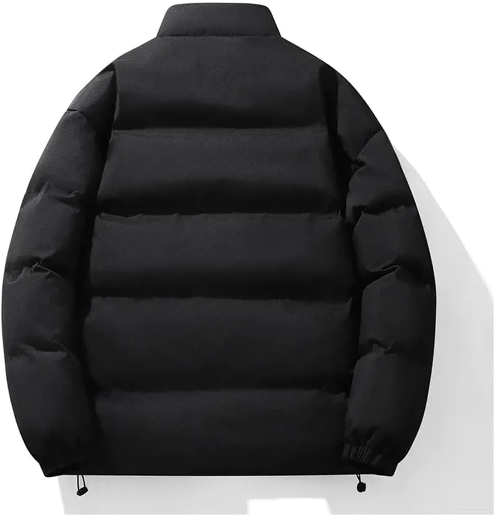 Men Thick Winter Jackets Casual Warm Parkas Solid Color Puffer Jacket Cotton-Padded Coats Fashion Top