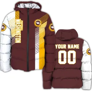 Men US Football Custom Your Own Puffer Jackets Personalized Any Sport Name Number Plus size Apparel Down Jacket