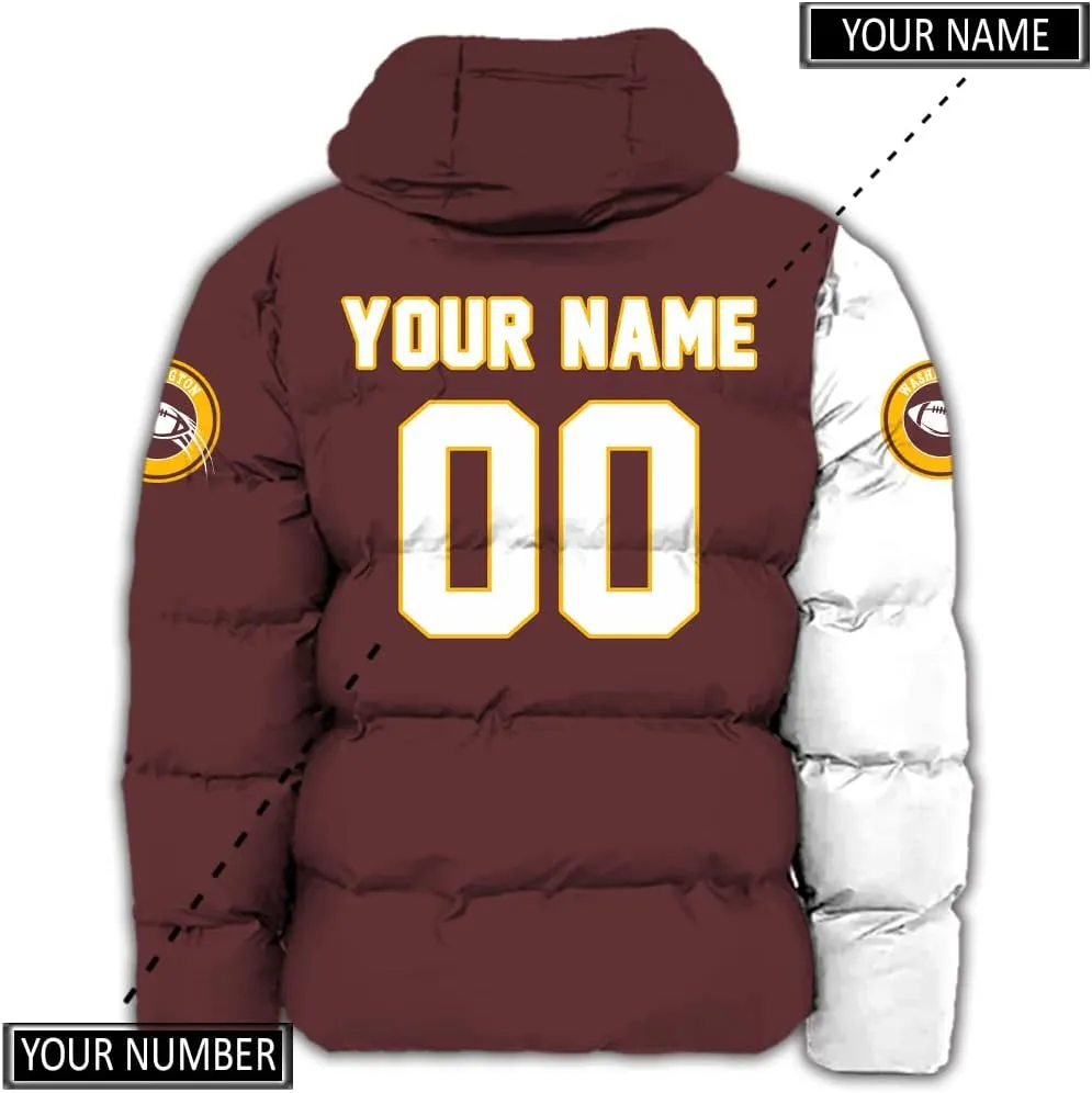 Men US Football Custom Your Own Puffer Jackets Personalized Any Sport Name Number Plus size Apparel Down Jacket