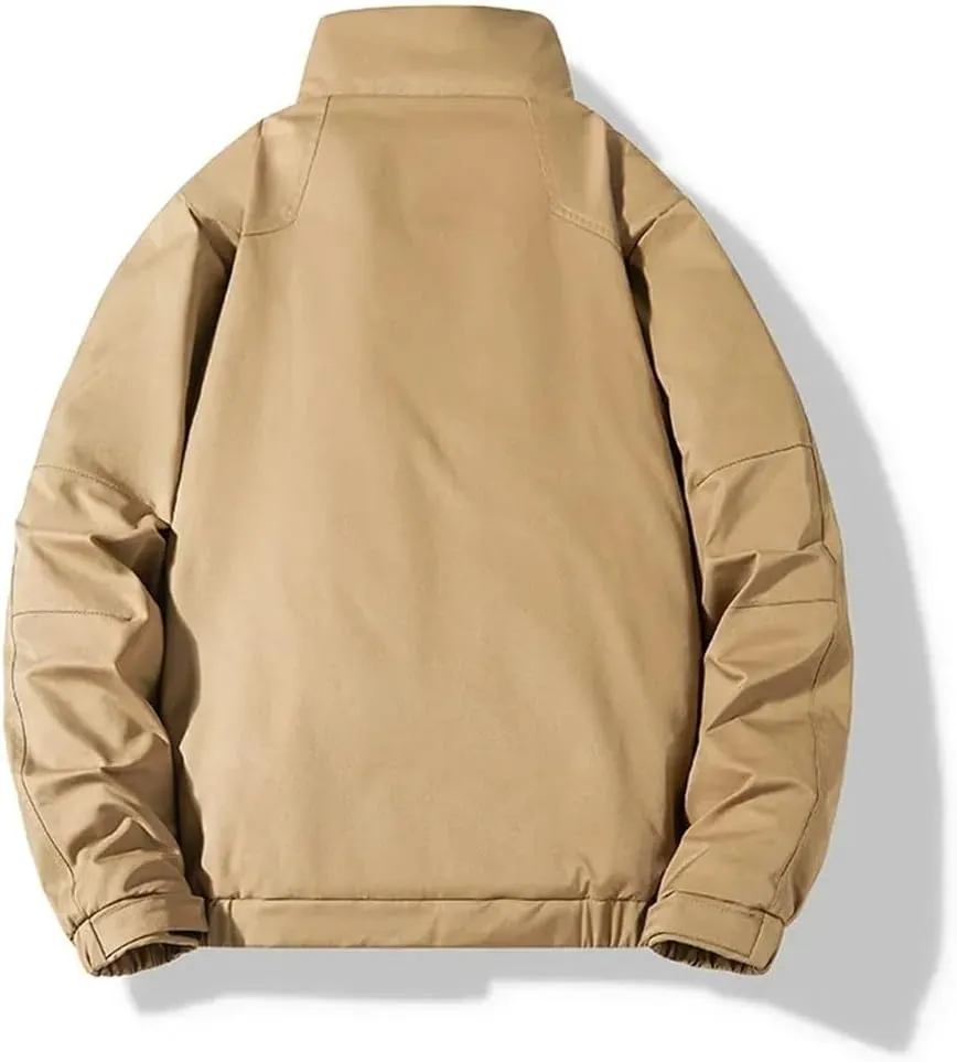 Men Winter Jacket Cotton Padded Coat Casual Work Jackets Baseball Jacket