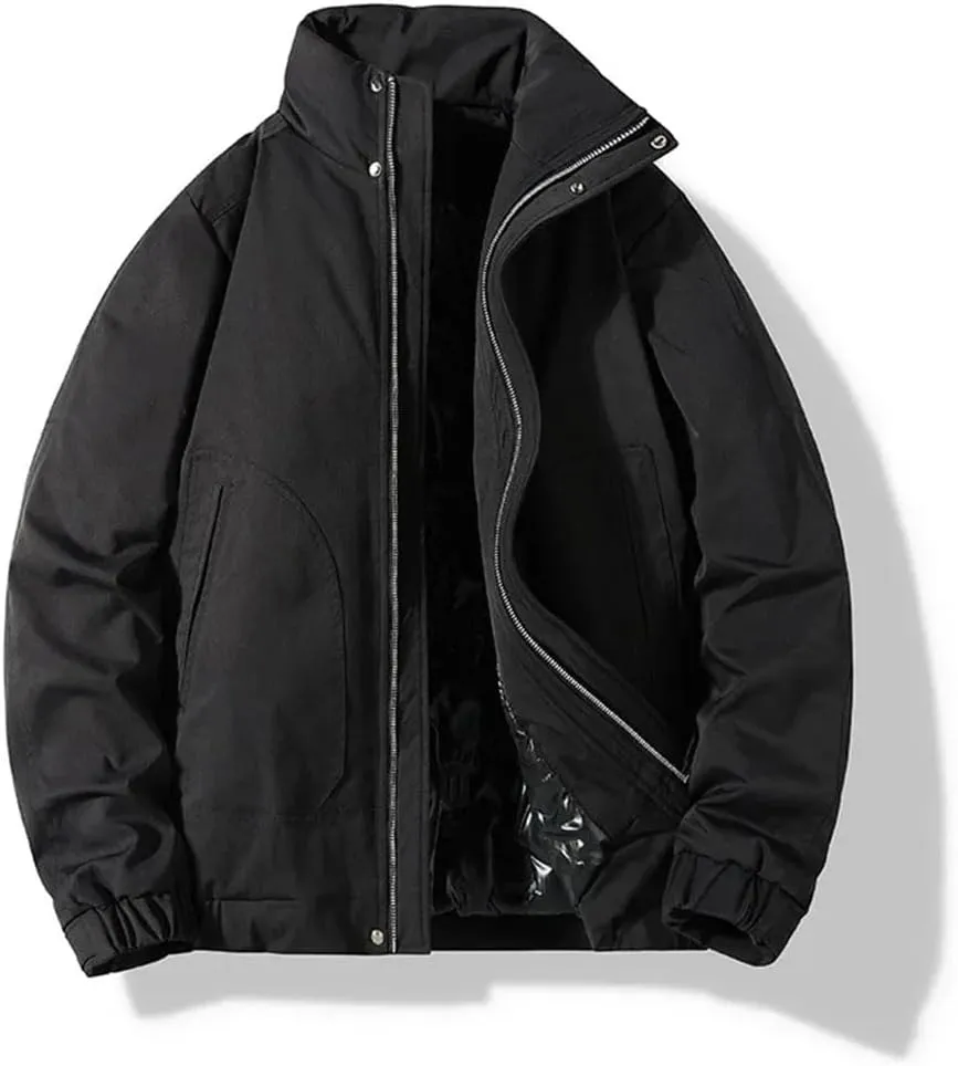 Men Winter Jacket Cotton Padded Coat Casual Work Jackets Baseball Jacket