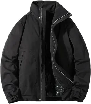 Men Winter Jacket Cotton Padded Coat Casual Work Jackets Baseball Jacket