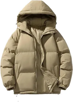 Men Winter Parkas Cotton-Padded Coats Puffer Jackets Outdoor Casual Windbreaker Thick Warm Hooded Coat